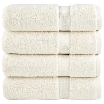 ARDEBO.de - Premium-Duschtücher SOLUND 4 Stk. Cremeweiß 70x140 cm 600 g/m²