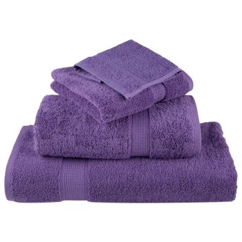 8 tlg. Premium-Handtuch-Set SOLUND Lila 600 g/m²