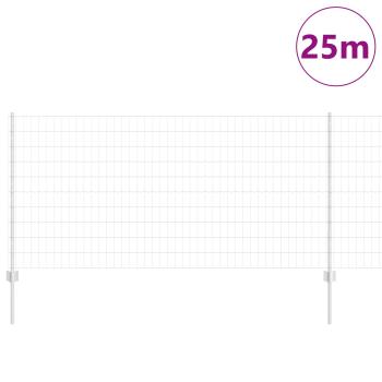 Gartenzaunset Set aus 2 Feuerverzinkter Stahl 25 x 1 m Langlebig