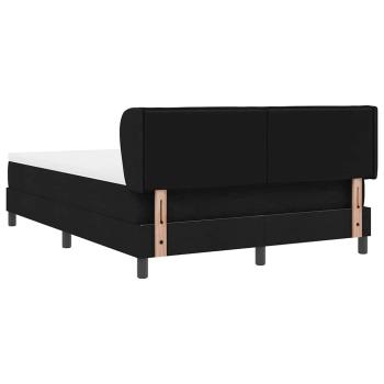 Boxspring-Bett mit Matratze Schwarz 140x190 cm Stoff