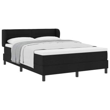 Boxspring-Bett mit Matratze Schwarz 140x190 cm Stoff