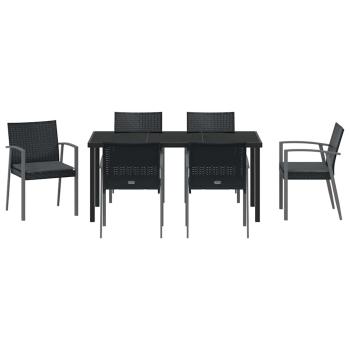 Set aus 4 Schwarz PE-Rattan 56.5x57x83 cm Langlebig