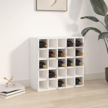 ARDEBO.de - Weinregal Weiß 56x25x56 cm Massivholz Kiefer