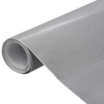 ARDEBO.de - Autofolien 2 Stk. 4D Silber 100x150 cm