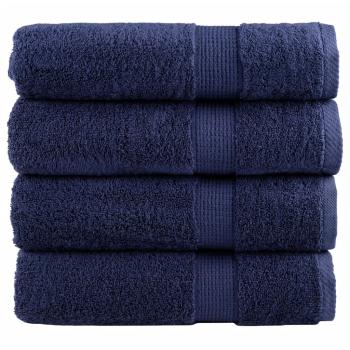 ARDEBO.de - Premium-Duschtücher SOLUND 4 Stk. Marineblau 70x140 cm 600 g/m²