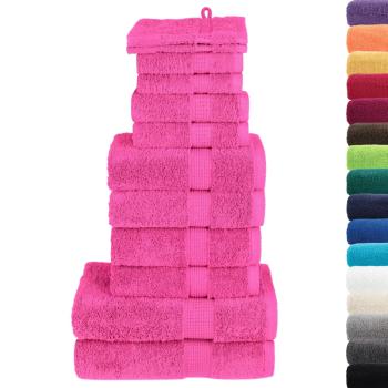 12 tlg. Premium-Handtuch-Set SOLUND Rosa 600 g/m²