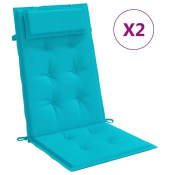 Hochlehner-Auflagen 2 Stk. Türkis Oxford-Gewebe