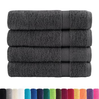 Premium-Duschtücher SOLUND 4 Stk. Anthrazit 70x140 cm 600 g/m²
