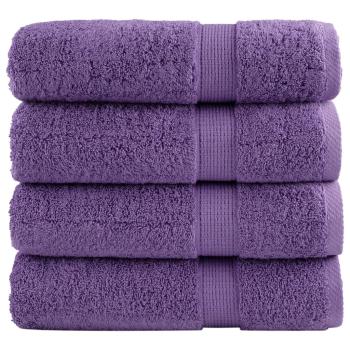 ARDEBO.de - Premium-Duschtücher SOLUND 4 Stk. Lila 70x140 cm 600 g/m²