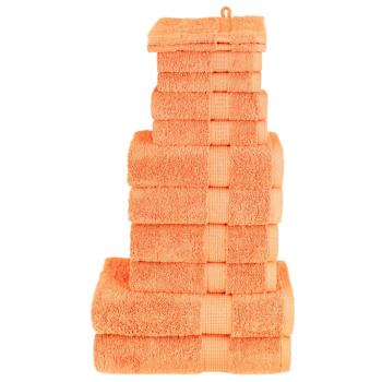 ARDEBO.de - 12 tlg. Premium-Handtuch-Set SOLUND Orange 600 g/m²