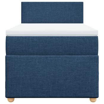 Boxspringbett mit Matratze Blau 80x200 cm Stoff