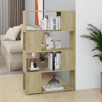 ARDEBO.de - Bücherregal Raumteiler Sonoma-Eiche 80x24x124,5cm Holzwerkstoff