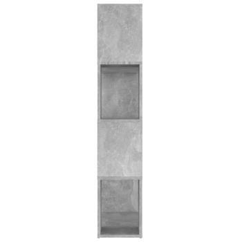 Bücherregal Raumteiler Betongrau 80x24x124,5 cm Holzwerkstoff