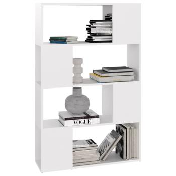 Bücherregal Raumteiler Weiß 80x24x124,5 cm Holzwerkstoff