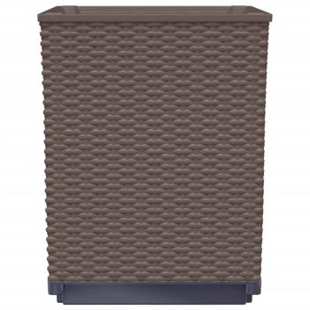Pflanzkübel 2 Stk. Braun 30x30x37 cm Polypropylen