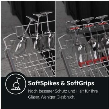 AEG FSE7575CP 7000 GlassCare Vollintegrierter-Geschirrspüler, 14 Maßgedecke, AirDry, MaxiFlex, Startzeitvorwahl, Schlepptürtechnologie "Perfect Fit"
