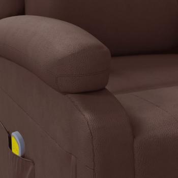 Massagesessel Braun Kunstleder