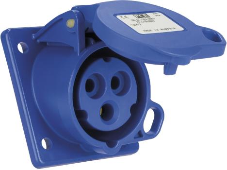 SIROX CEE-ABD 16A, 3p.6h, 230V, IP44 blau,schräg20° absperrbar