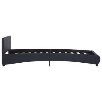 Bettgestell mit LED Schwarz Kunstleder 100x200 cm