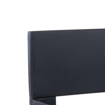 Bettgestell mit LED Schwarz Kunstleder 100x200 cm