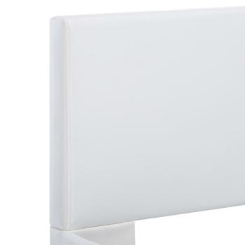 Bettgestell mit LED Weiß Kunstleder 120x200 cm