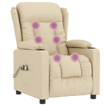 Massagesessel Elektrisch Creme Stoff