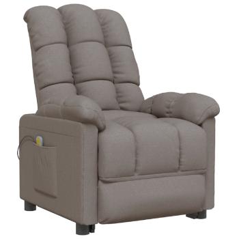 Massagesessel Taupe Stoff