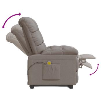 Massagesessel Taupe Stoff