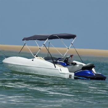 ARDEBO.de - 3-Bow Bimini-Top mit Seitenteilen 183x(137-152)x137 cm