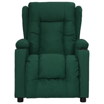 Elektrischer Massagesessel Dunkelgrün Stoff