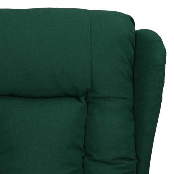 Elektrischer Massagesessel Dunkelgrün Stoff