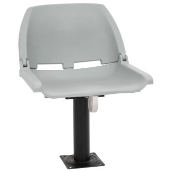 4-tlg. Bootssitz-Set Klappbar Kein Kissen Grau 48x51x41 cm