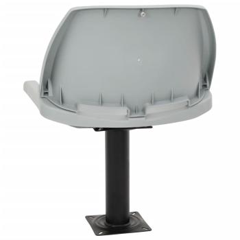 4-tlg. Bootssitz-Set Klappbar Kein Kissen Grau 48x51x41 cm