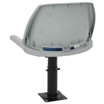 4-tlg. Bootssitz-Set Klappbar Blau und Weiß 48x51x41 cm