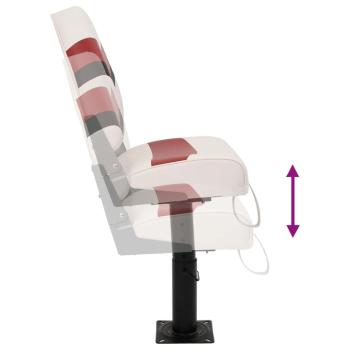 2-tlg. Bootssitz-Set Klappbar Hohe Rückenlehne