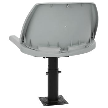 2-tlg. Bootssitz-Set Klappbar Kein Kissen Grau 48x51x41 cm