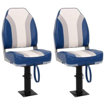 ARDEBO.de - 4-tlg. Bootssitz-Set Klappbar Hohe Rückenlehne
