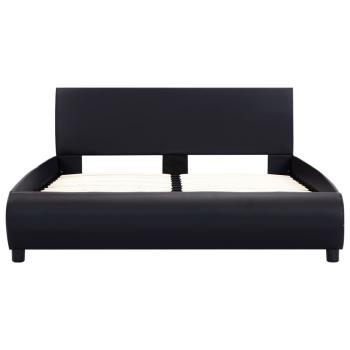 Bett mit LED-Beleuchtung ohne Matratze Schwarz 120x200 cm