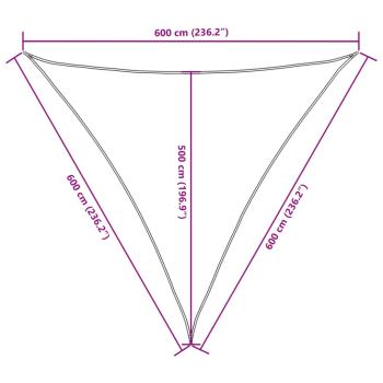 Sonnensegel Oxford-Gewebe Dreieckig 6x6x6 m Terrakotta-Rot