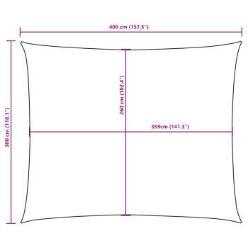 Sonnensegel Oxford-Gewebe Rechteckig 3x4 m Rot