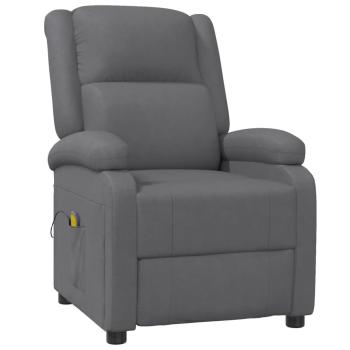 Massagesessel Grau Kunstleder