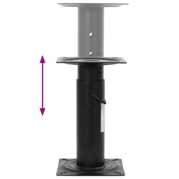 Stuhlfuß für Bootssitz Verstellbar 28-45,5 cm Stahl