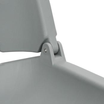 2-tlg. Bootssitz-Set Klappbar Kein Kissen Grau 48x51x41 cm