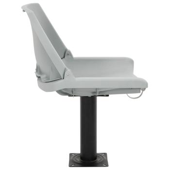 2-tlg. Bootssitz-Set Klappbar Kein Kissen Grau 48x51x41 cm