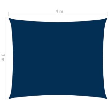 Sonnensegel Oxford-Gewebe Rechteckig 3x4 m Blau