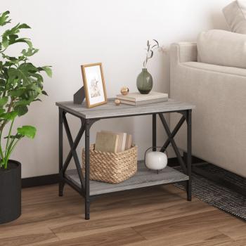 ARDEBO.de - Beistelltisch Grau Sonoma 55x38x45 cm Holzwerkstoff