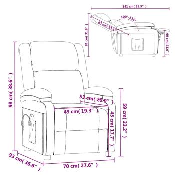 Massagesessel Cremeweiß Kunstleder