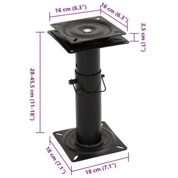 Bootssitz-Podeste 2 Stk. 360° Drehbar Einstellbar Stahl