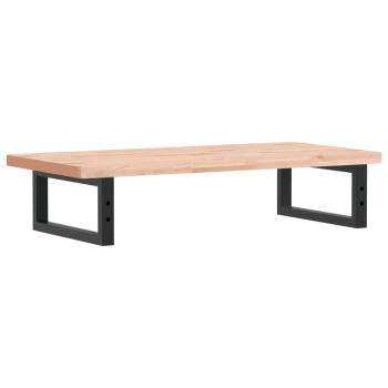 Waschbeckenregal Wandmontage Stahl und Massivholz Buche