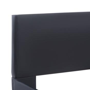 Bettgestell mit LED Schwarz Kunstleder 160 x 200 cm